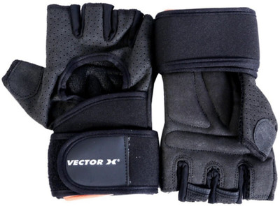 Vector X VX-500 Gym & Fitness Gloves (XL, Black)