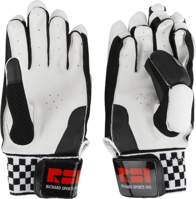 Richard Test Batting Gloves (Men, Black, White)