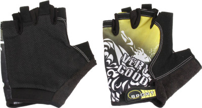 Info Fitness Cycling Gloves (, Black, Yellow
