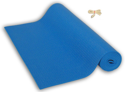 Aerolite Soft and Sturdy 24 X 72 Blue 5 mm Yoga Mat, Blue;light