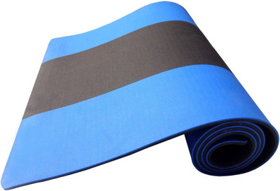 Aerolite Striped 28 X 78 Multicolor 12 mm Yoga Mat, Blue;grey