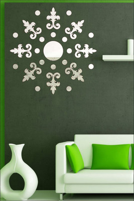 Espcreation 3D Acrylic Sticker Sticker(Pack of 1, Silver