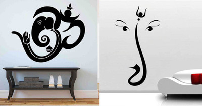 Vsquare Studio Wall Sticker Sticker(Pack of 2, Black