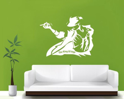 Hoopoe Decor The King of POP Sticker(Pack of 1, White