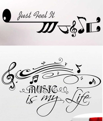 Vsquare Studio Wall Sticker Sticker(Pack of 2, Black