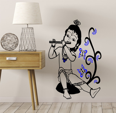 RNG wall decoretive creative krishna kanha wall stickers Sticker(Pack of 1, Black;blue
RNG wall decoretive creative krishna kanha wall stickers Sticker(Pack of 1, Black;blue