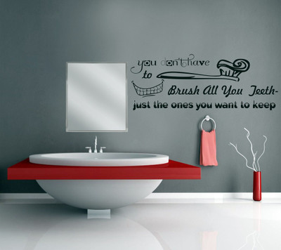 Decor Wall Self Adhesive Sticker(Pack of 1, Black