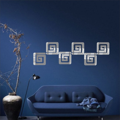 Wall1ders Acrylic Sticker(Pack of 6, Silver