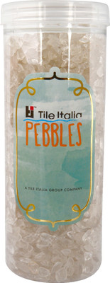 Tile Italia Pebbles Crystal Polished Chips Polished Angular Crystal Stone(Clear 1 kg)