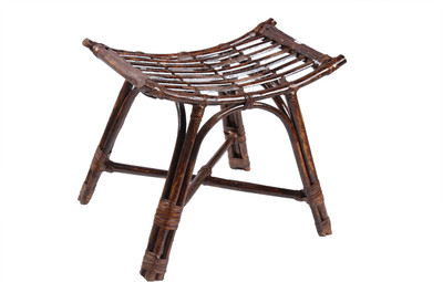 Novelty Cane Art Living & Bedroom Stool(Brown)