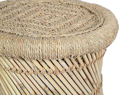 AAMAYA Beige Moodha Outdoor & Cafeteria Stool(Beige)