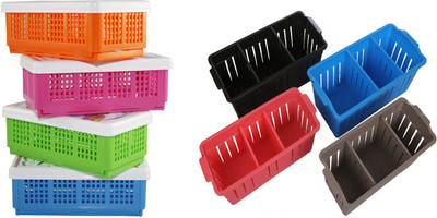CSM Combo Of 8 Multipurpose Baskets (4 Foldable Flexi Basket + 4 Baskets) Storage Basket(Pack of 8)
CSM Combo Of 8 Multipurpose Baskets (4 Foldable Flexi Basket + 4 Baskets) Storage Basket(Pack of 8)