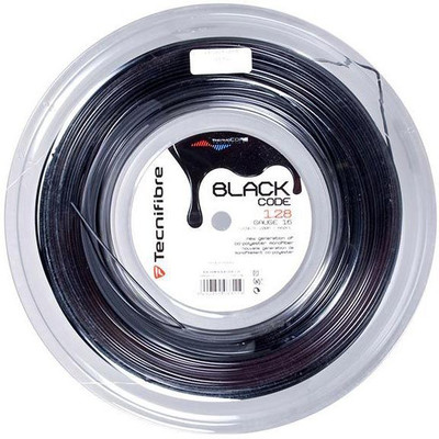 Tecnifibre Black Code 1.28 Tennis String - 200 m(Black)