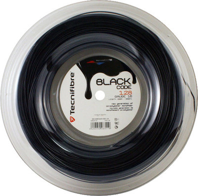 Tecnifibre Black Code 1.28 mm Tennis String - 200 m(Black)