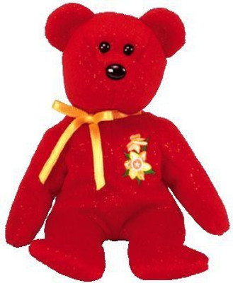 BabyCentre 1 X Ty Beanie Ba Daffodil The Bear (Uk Exclusive)(Red)