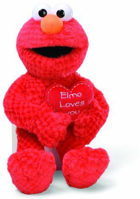 Gund 13" Sesame Street Seasonal Elmo Loves You Plush Pink/White - 15 inch(Red)