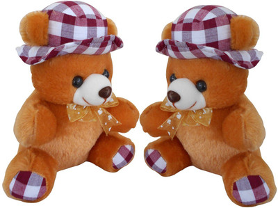 Saugat Traders Couple Cap Teddy - 20 cm(Brown)