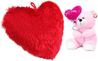 MGPLifestyle - Valentine Special Combo of Red Heart Cuision (48x40cm) with Pink I love you Ballon Heart Teddy (22cm) - 18 cm(Multicolor)
MGPLifestyle - Valentine Special Combo of Red Heart Cuision (48x40cm) with Pink I love you Ballon Heart Teddy (22cm) - 18 cm(Multicolor)