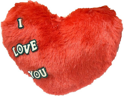RoyalCraft I Love You Soft Heart Pillow Cushion - 27 cm(Blood Red)