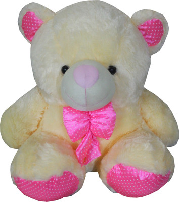 Tipi Tipi Tap Soft Teddy Bear With Thick Pink Boe - 60 cm(Multicolor)