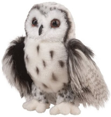 Douglas Cuddle Toys Crescent Silver Owl 9"(White)