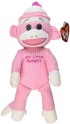 TY Beanie Babies My Little Monkey Pink(Pink)