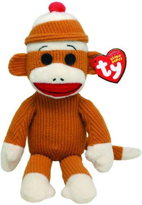 TY Beanie Babies Socks Monkey (Tan)(Orange)