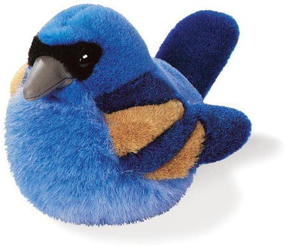 Wild Republic Blue Grosbeak Audubon Plush Bird (Authentic Bird Sound)(Blue)