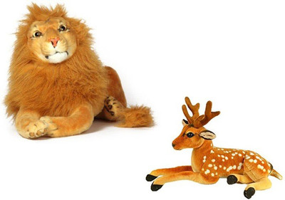 Swastikunj Multicolor Combo Cute Fearsome Lion (32 cm) and Soft Plush Sitting Deer(32 cm) - 10 cm(Multicolor)
Swastikunj Multicolor Combo Cute Fearsome Lion (32 cm) and Soft Plush Sitting Deer(32 cm) - 10 cm(Multicolor)