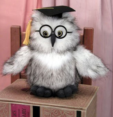 Chantilly Lane 10" "Newton" The Wise Owl(Grey)