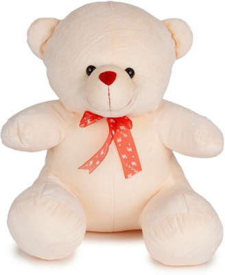 Lata White Super Soft Cute Teddy - 25 cm(White)