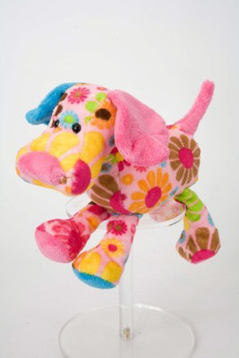 Douglas Cuddle Toys Plush Thelma Pink Flower Dog Animal - 105 inch(Pink)