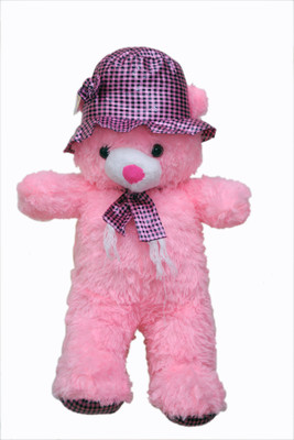 NoVowels Novowels Soft Teddy With Hatt and Bow Pink Color 48Cm - 58 cm(Pink)