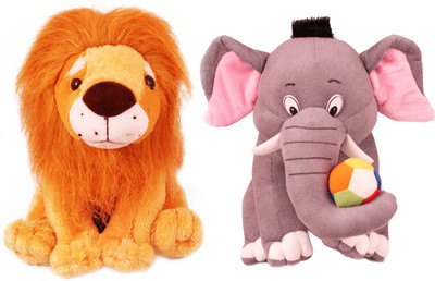 Tabby Toys King Lion And Elephant Playing With Ball Stuff Toy Combo - 35 cm(Multicolor)
Tabby Toys King Lion And Elephant Playing With Ball Stuff Toy Combo - 35 cm(Multicolor)