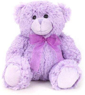Starwalk Bear Plush Purple Colour with Ribbon 24 cm - 24 cm(Purple)