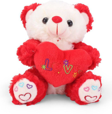 Tickles Cute I Love You Heart Teddy - 18 cm(Red)