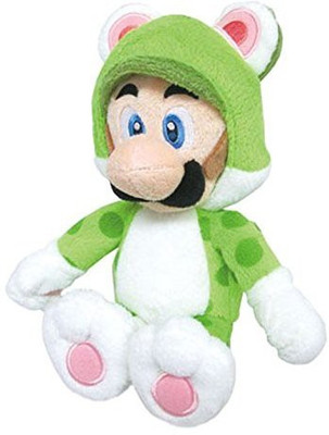 Little Buddy Super Mario Neko Cat Luigi Plush10" - 12.2 inch(Green)