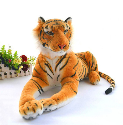CraftSmith Soft Toy Stuffed Tiger - 60 cm(White, Brown, Black), Black;brown;white