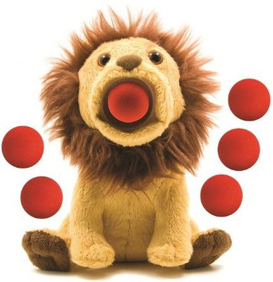 Hog Wild Squeeze Popper Huggables Lion Plush - 70 cm(Brown)
