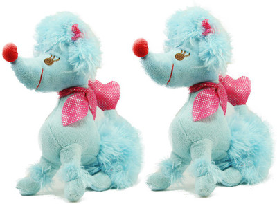 Tickles Hanging Poodle Dog with loop94 - 16 cm(Blue)