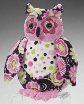 Douglas Cuddle Toys Fuzzles Marlene Owl 11" - 16 inch(Pink)
