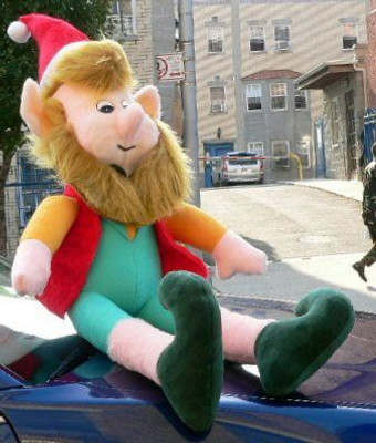 Big plush Elf 54 Inches From Head To Toe And 3 Feet Tall In Sitting(Blue)