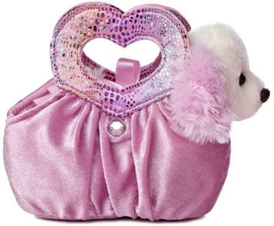 Aurora World Fancy Pals Plush Pet Carrierpastel Pink Heartfelt(Pink)