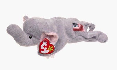 ty Beanie Ba Righ The Elephant (Original Release 4Th Gen Hang - 13 inch(Grey)