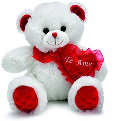 Burton & Burton Valentine'S Day Plush "Te Amo" White Bear With Red Heart(White)