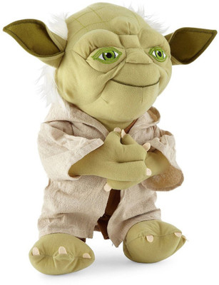 Kuhu Creations Star Wars Cute Cartoon Master Yoda Plush Toys Plush Pillowbuddy - 18 cm(Army Green)