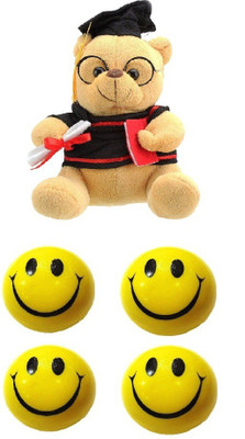 VRV Soft Musical Scholar Teddy Bear and Yellow Smiley Face Balls set of 5 - 20 cm(Multicolour)
VRV Soft Musical Scholar Teddy Bear and Yellow Smiley Face Balls set of 5 - 20 cm(Multicolour)
