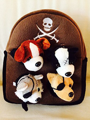 Unipak Pirate Dog Backpack 11"(Brown)