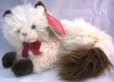 Russ Berrie Plush Peach Himalayan Kitten(White)