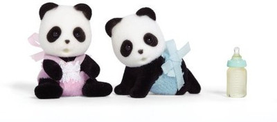 Calico Critters Wilder Panda Bear Twins - 17 inch(Black)